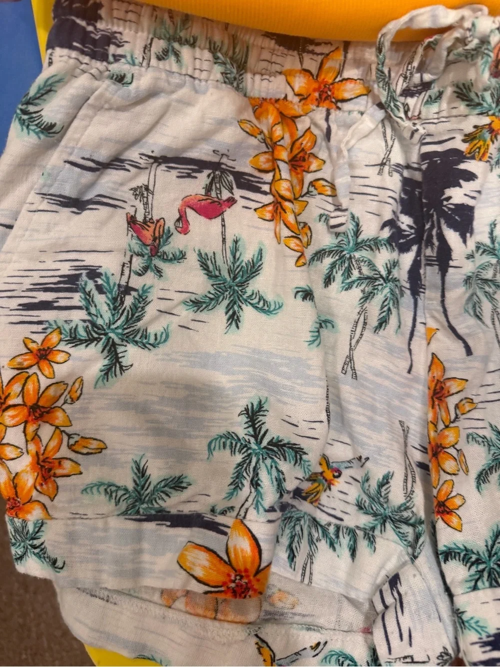 Old Navy orange Tank Top with Tropical Print Shorts - Picture 2 of 6